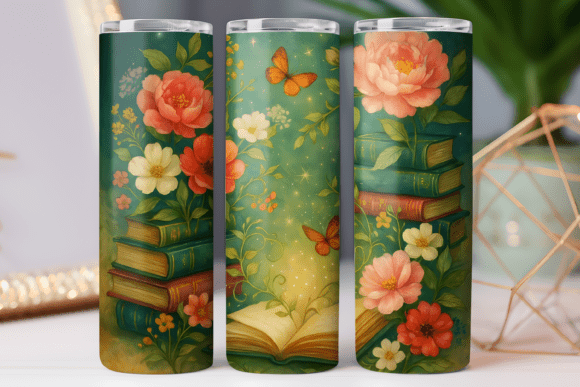 Book Lover Tumbler Png Wrap 20oz Skinny Review