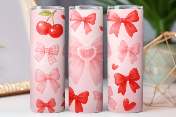 Bow Valentine Tumbler Wrap 20oz Skinny Review
