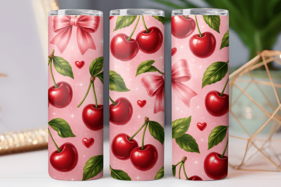 Cherry and Bow Tumbler Wrap Design Review