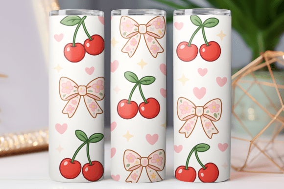 Cherry Bow Tumbler Design PNG Wrap 20oz Review