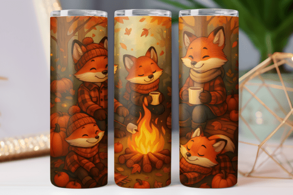 Fall Camping Tumbler Wrap 20oz PNG Review