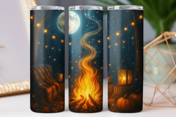Fall Camping Tumbler Wrap 20oz Skinny Review