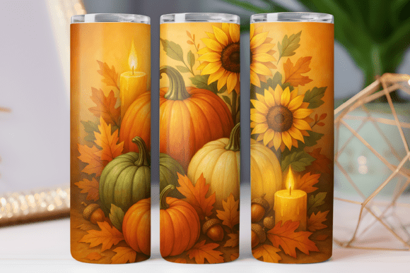 Fall Season Tumbler Wrap Design PNG 20oz Review
