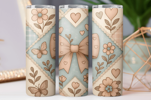 Floral Coquette Tumbler Wrap 20oz PNG Review