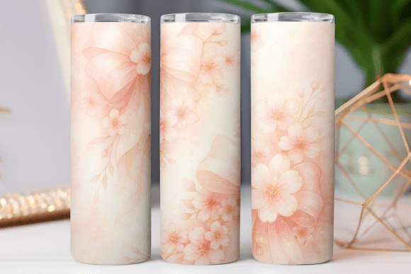 Floral Coquette Tumbler Wrap Design PNG Review