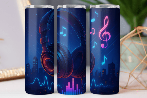 Game Music Tumbler Wrap 20oz Skinny PNG Review