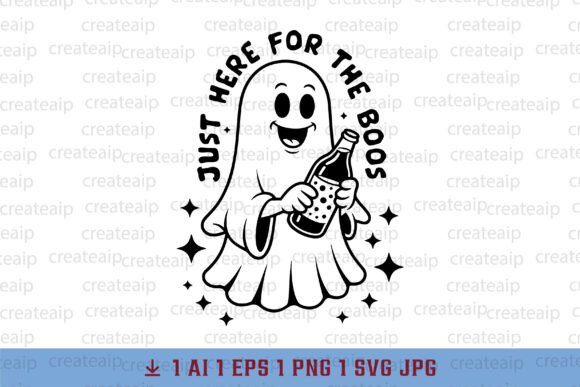 Halloween Ghost Just Here for the Boos S
