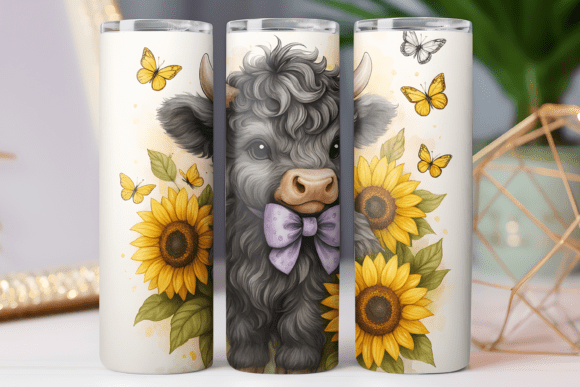 Highland Cow Tumbler Design PNG Wrap Review