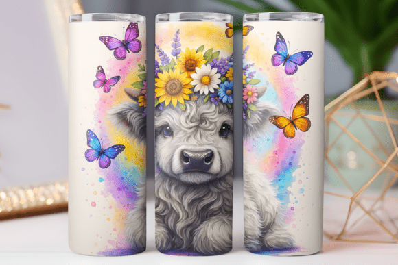 Highland Cow Tumbler Wrap Design Review