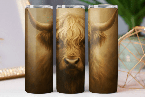 Highland Cow Tumbler Wrap Design Review