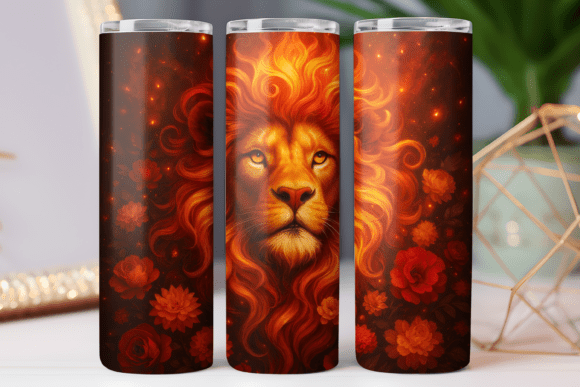 Lion Floral Tumbler Wrap 20oz Design Review