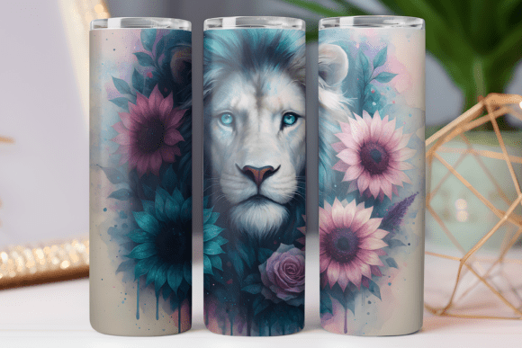 Lion Floral Tumbler Wrap Design Review