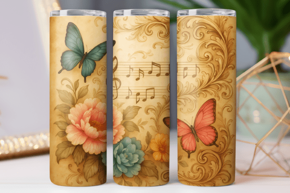 Music Tumbler Wrap for 20oz Skinny PNG Review