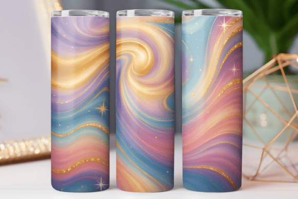 Opal and Gold Tumbler Wrap 20oz PNG Art Review