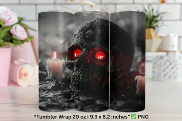Skull with Glowing Eyes Tumbler Wrap Review