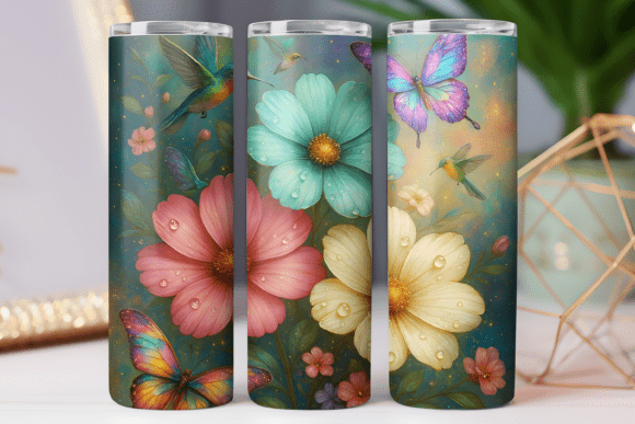 Spring Flower Tumbler Wrap 20oz PNG Art Review