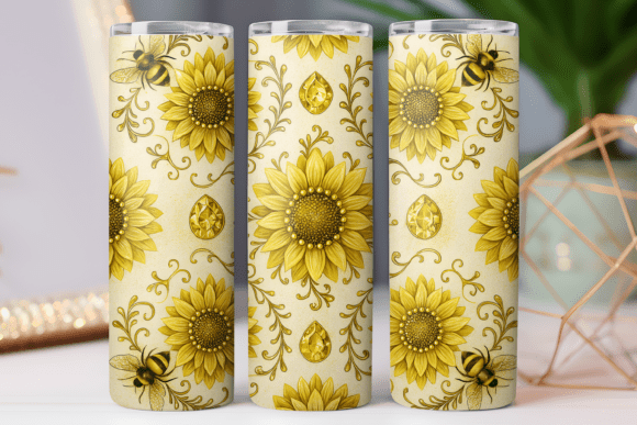 Sunflower Gold Tumbler Wrap 20oz Skinny Review