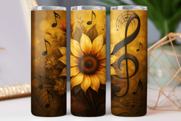 Sunflower Music Tumbler Wrap 20oz Skinny Review