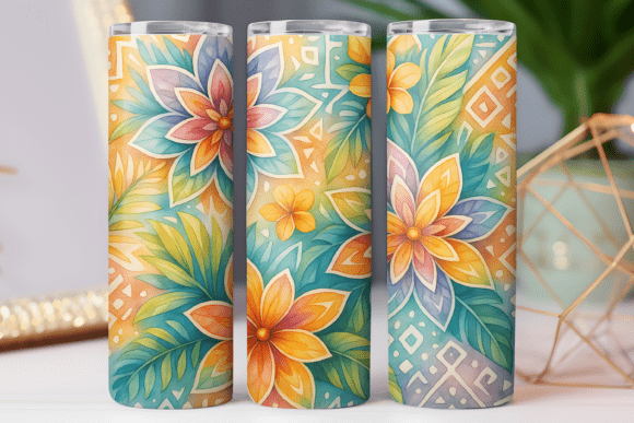 Tropical Pattern Tumbler Wrap PNG Review