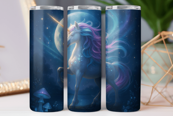 Unicorn Tumbler Wrap Design 20oz PNG Review