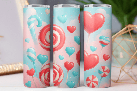 Valentine Tumbler Wrap 20oz Skinny PNG Review